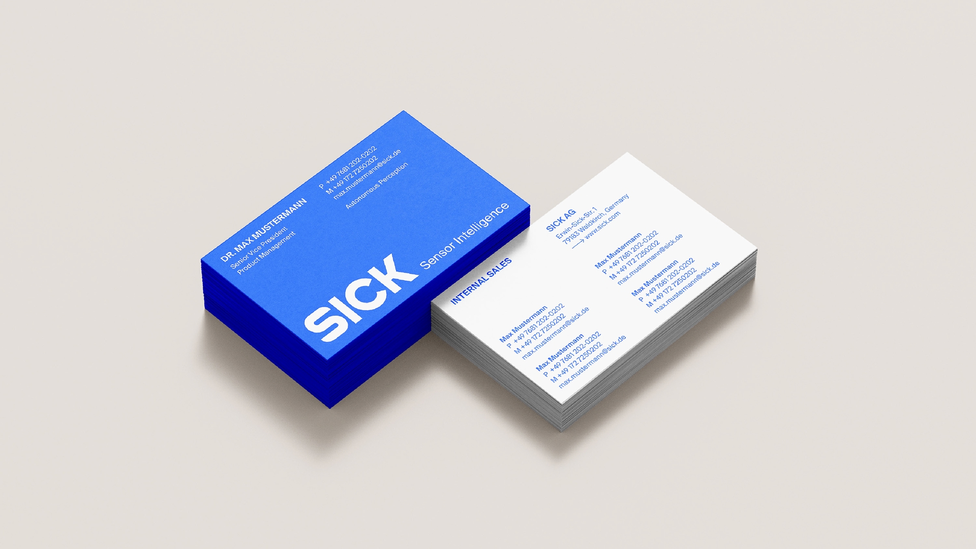 SICK_Kommunikationsdesign_Geschaeftsausstattung_Visitenkarten